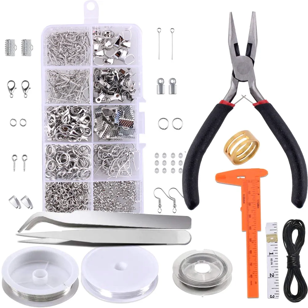 Jewelry Making Supplies Kit With Jewelry Findings Pliers Charm Beading Wire  For Necklace Bracelet Earrings Jewelry Making Repair Tools N53Y From Sea  Blooms, $8.89